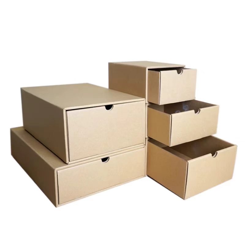 Custom Corrugated Structure Boxes, Display Drawer Box, Pull-Out Box, Rigid Drawer Box, Push-Draw Box. 